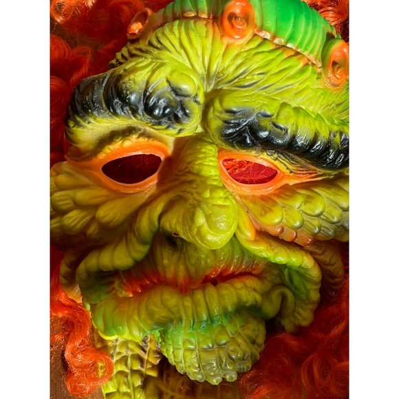 Vintage Fun World Green Scary Monster Halloween  Rubber Mask 9204 - Picture 2 of 5